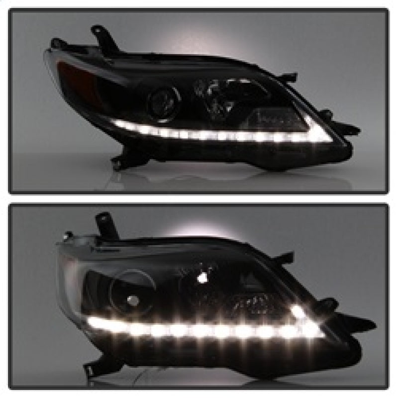 SPYDER 5083982 Spyder Toyota Sienna 2011-2014 Projector Headlights - DRL LED - Black PRO-YD-TSEN11-DRL-BK