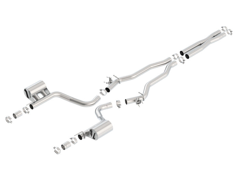 Borla 140669 15-16 Dodge Charger Hellcat 6.2L V8 ATAK Catback Exhaust w/ Valves No Tips Factory Valance