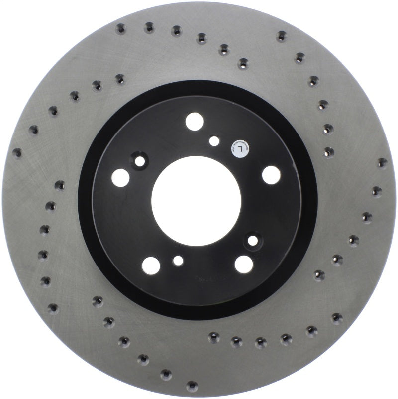 Stoptech 128.40057L StopTech 06-08 Honda Civic Si Cross Drilled Left Front Rotor