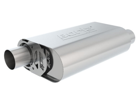 Borla 400840 CrateMuffler SBC Hot 350/383 3 inch Offset/Center 14in x 4.35in x 9in Oval Muffler
