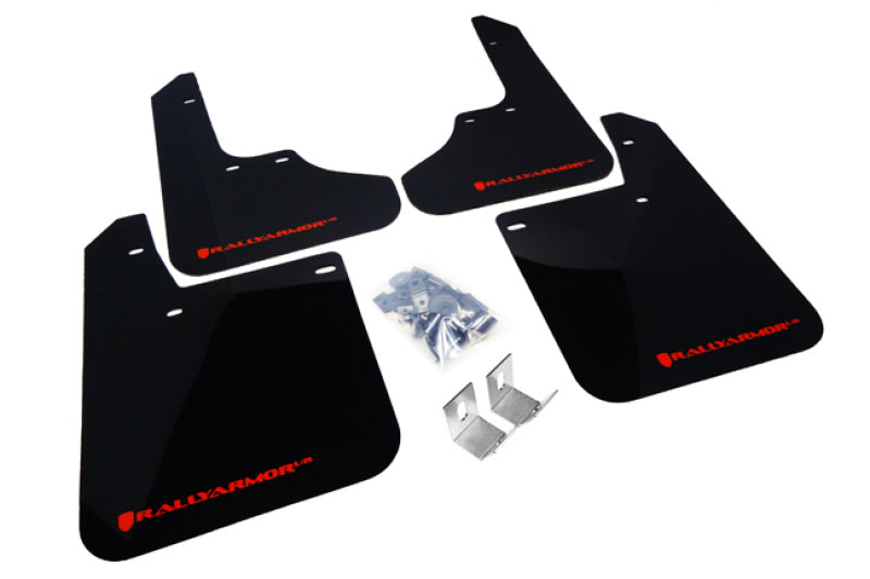 Rally Armor MF2-UR-BLK/RD 93-01 Subaru Impreza RS Black UR Mud Flap w/ Red Logo