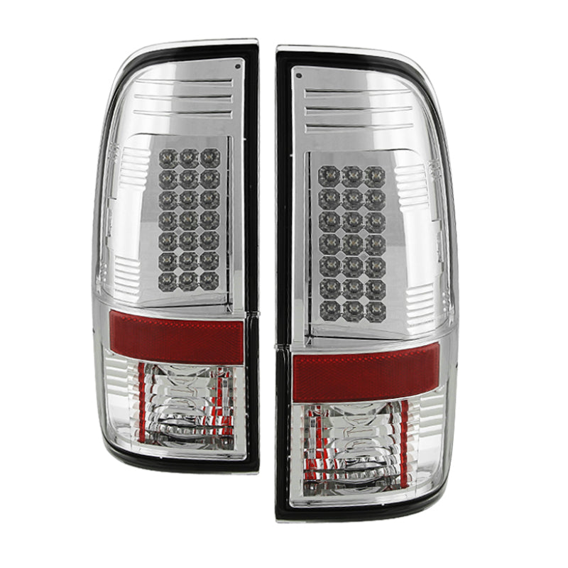 SPYDER 5003904 Spyder Ford Super Duty 08-15 LED Tail Lights Chrome ALT-YD-FS07-LED-C