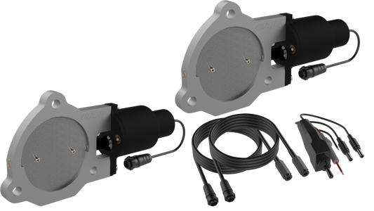 QTP QTEC70 3.5in Bolt-On QTEC Dual Electric Cutout Valves - Pair