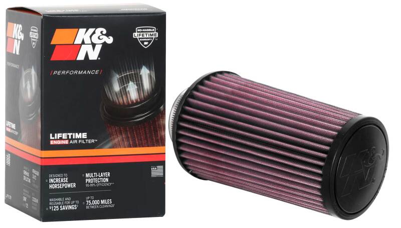 K&N Engineering RU-4690 K&N Universal Round Tapered Filter 3 inch FLG / 5 inch Bottom / 4 inch Top / 7 7/8 inch Height