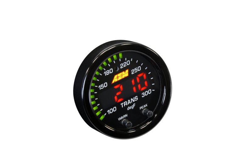 AEM 30-0302 X-Series Temperature 100-300F Gauge Kit (ONLY Black Bezel and Water Temp. Faceplate)