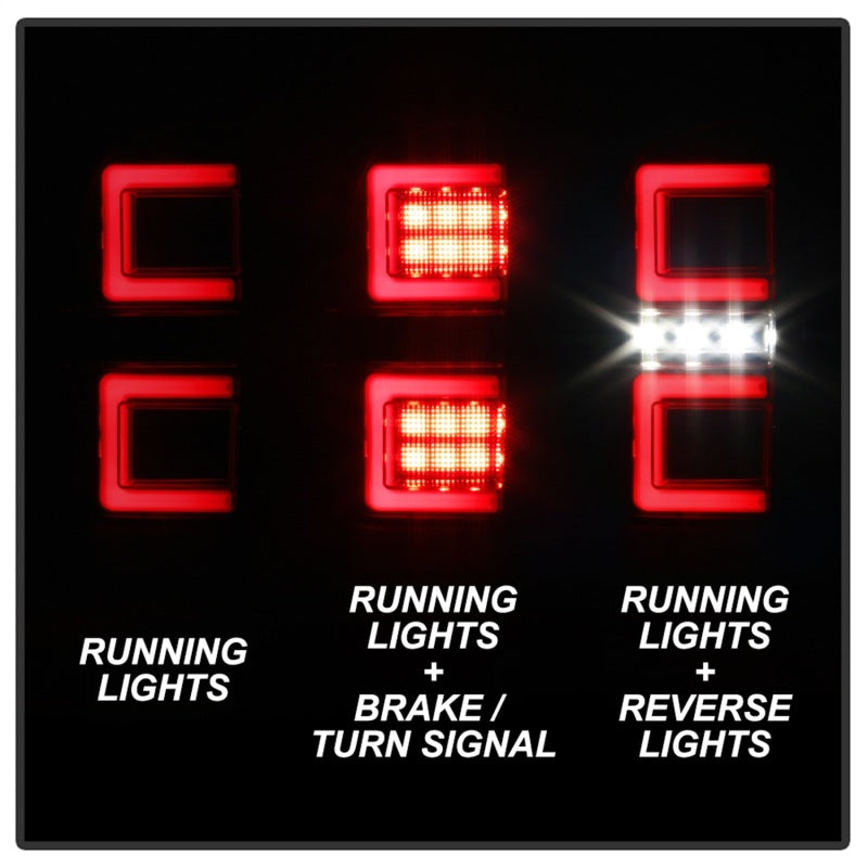 SPYDER 5085740 Spyder 16-17 Toyota Tacoma LED Tail Lights - Black Smoke (ALT-YD-TT16-LED-BSM)