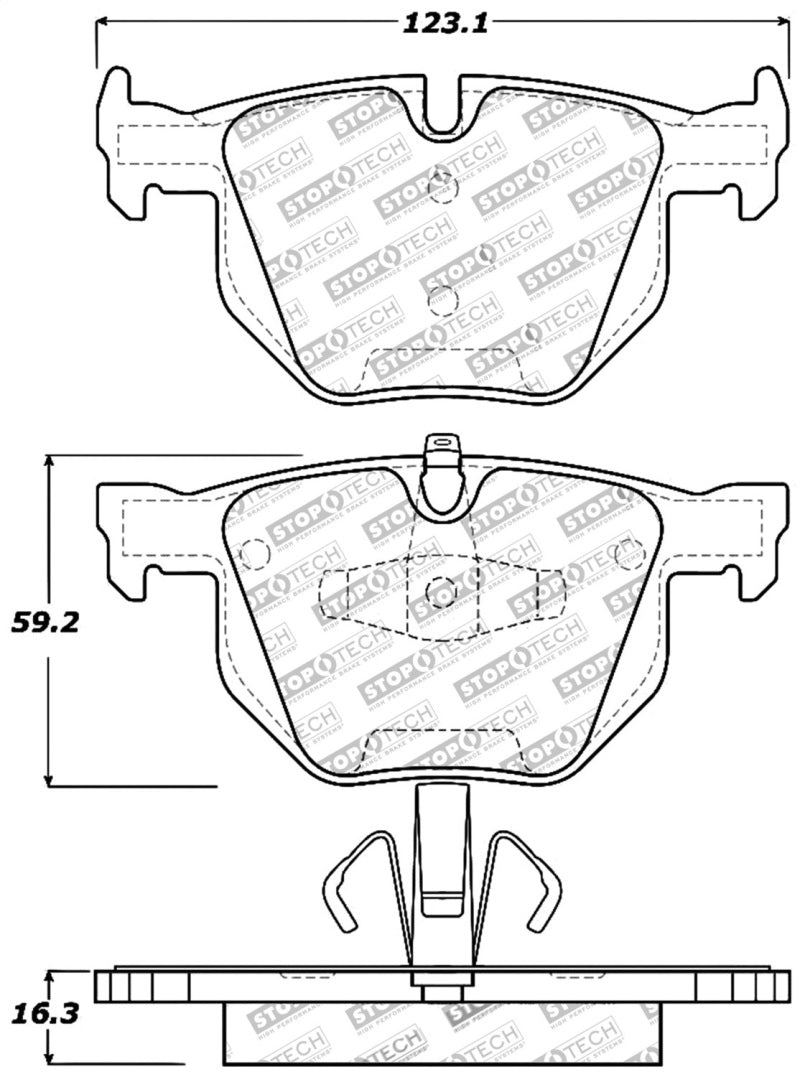 Stoptech 309.11700 StopTech Performance 06 BMW 330 Series (Exc E90) / 07-09 335 Series Rear Brake Pads