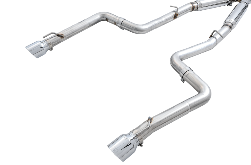 AWE Tuning 3015-32112 2015+ Dodge Charger 6.4L/6.2L Supercharged Track Edition Exhaust - Chrome Silver Tips