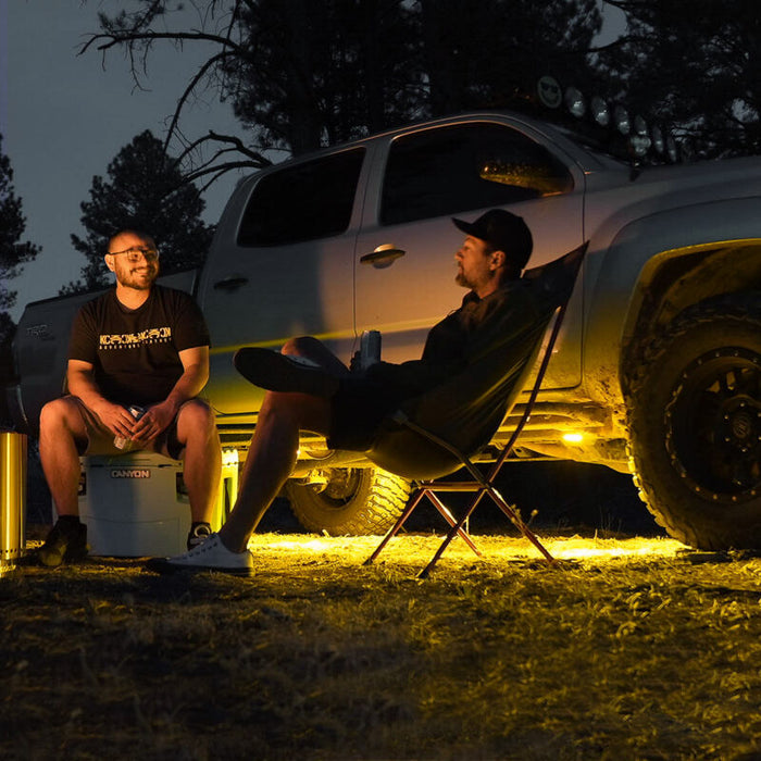 KC HiLiTES 91041 Cyclone V2 LED - Rock Light - 6-Light System - Amber - 5W Flood Beam
