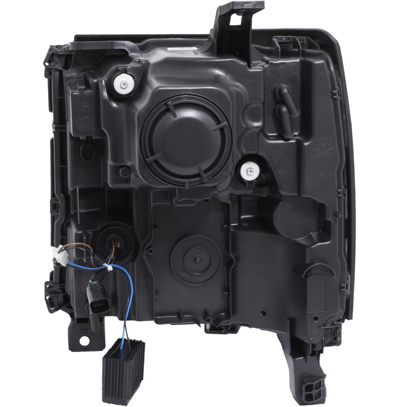 ANZO 111374 16-17 Chevy Silverado 1500 Projector Headlights Plank Style Design Chrome w/ Amber