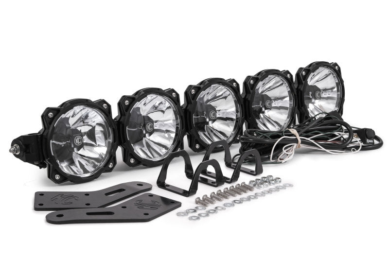 KC HiLiTES 91309 Polaris RZR 32in. Pro6 Gravity LED 5-Light 100w Combo Beam Overhead Light Bar System