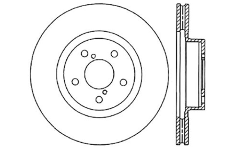 Stoptech 127.47012L StopTech Slotted & Drilled Sport Brake Rotor