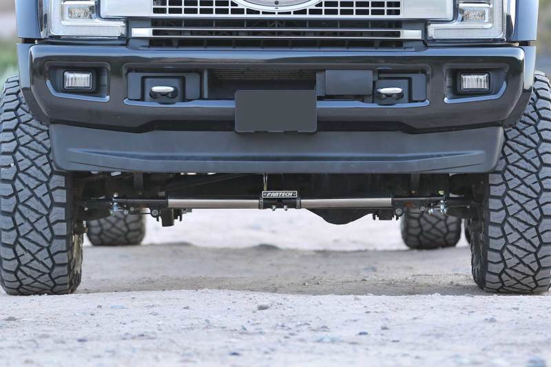 Fabtech FTS22313 19-20 Ford F450/F550 4WD Dual Steering Stabilizer System w/DL 2.25 Shocks