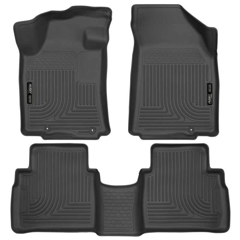 Husky Liners 99621 2016 Nissan Maxima WeatherBeater Front and Second Row Black Floor Liners