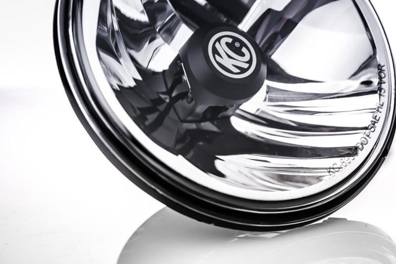 KC HiLiTES 42361 97-06 Jeep TJ/Univ. 7in. Gravity LED H4 DOT Approved Replac. Headlight (Pair Pack System)
