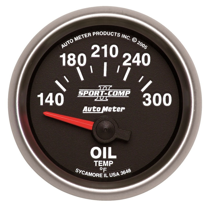 AutoMeter 3648 Autometer Sport-Comp II Electronic 140-300 Deg F Oil Temp Gauge