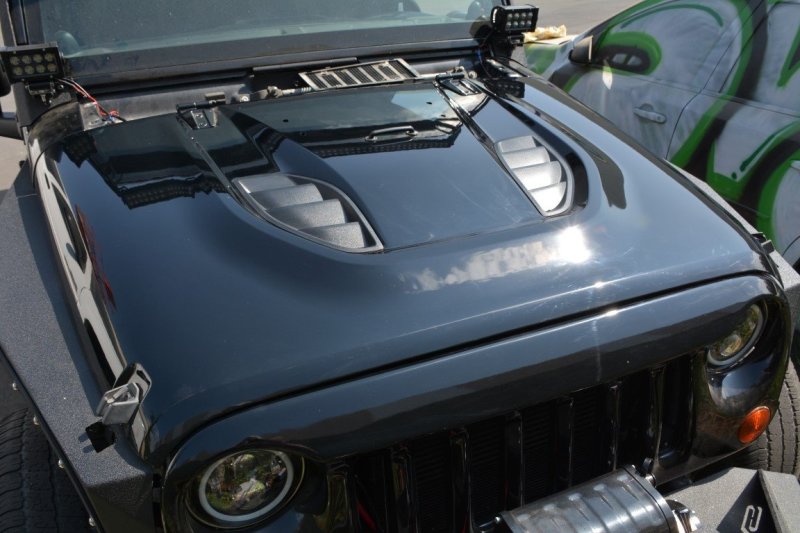 DV8 Offroad HDMB07-TA 07-18 Jeep Wrangler JK Rubicon 10th Anniversary Replica Hood