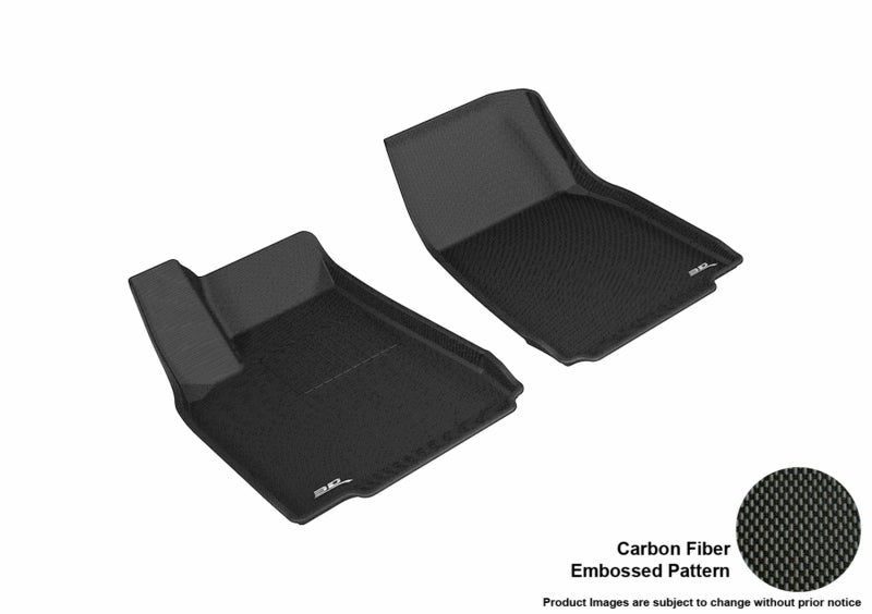 3D MAXpider L1TL00111509 2016-2020 Tesla Model X Kagu 1st Row Floormat - Black