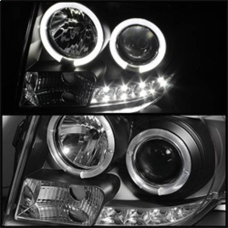SPYDER 5074225 Spyder Ford Escape 08-12 Projector Headlights Halogen Model Only - DRL Black PRO-YD-FES08-DRL-BK