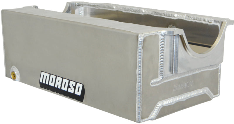 Moroso MOR21330 SBC Sprint Car Alum. Oil Pan - Wet Sump 9.5qts.