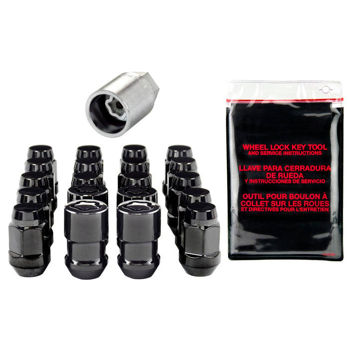 McGard 84538 5 Lug Hex Install Kit w/Locks (Cone Seat Nut / Bulge) M12X1.5 / 3/4 Hex / 1.45in. L - Black