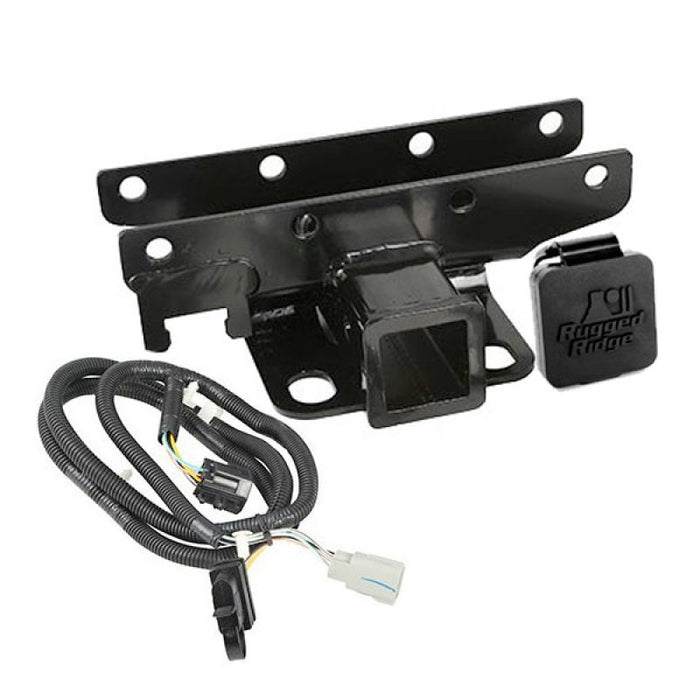 Rugged Ridge 11580.60 Receiver Hitch & Wiring Kit RR Logo 07-18 Jeep Wrangler JK