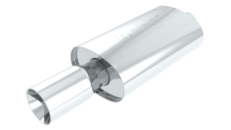Borla 40060 Boomer Blow Torch Muffler Oval 2-1/4in x 4in Side Round Out