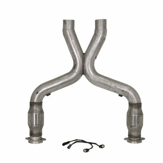 BBK 1658 11-14 Mustang 5.0 Short Mid X Pipe With Catalytic Converters 3.0 For Long Tube Headers