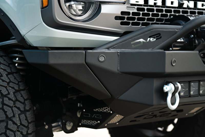 DV8 Offroad FBBR-02 2021+ Ford Bronco Modular Front Bumper Winch Capable w/ Auxiliary Light Mounts