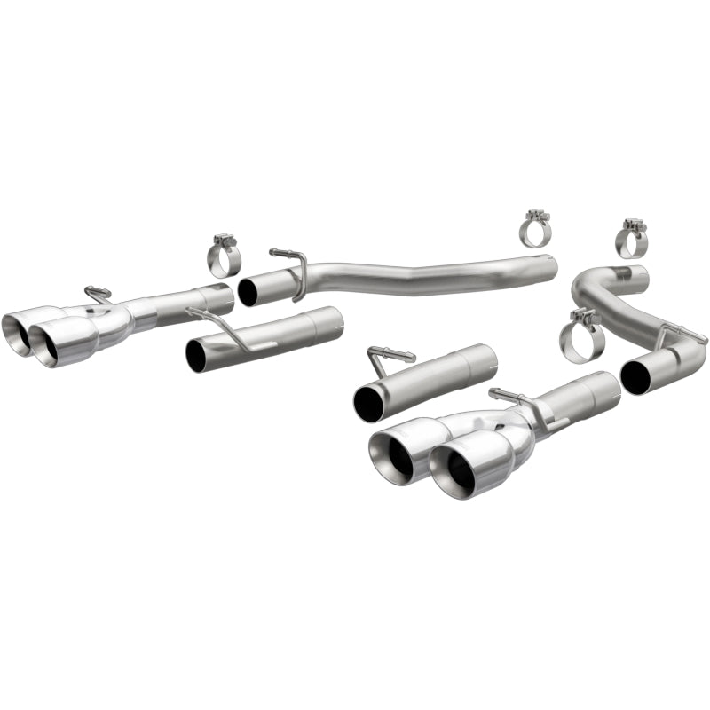 Magnaflow 19218 MagnaFlow Axle-Back, SS, 2.5in, Quad Split Rear 3.5in Tip 2015 Dodge Challenger 3.6L V6