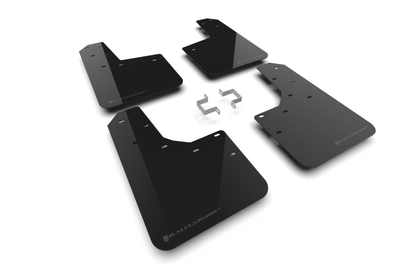 Rally Armor MF123-UR-BLK-GRY 23-25 Ford Ranger Raptor Black UR Mud Flap Grey Logo