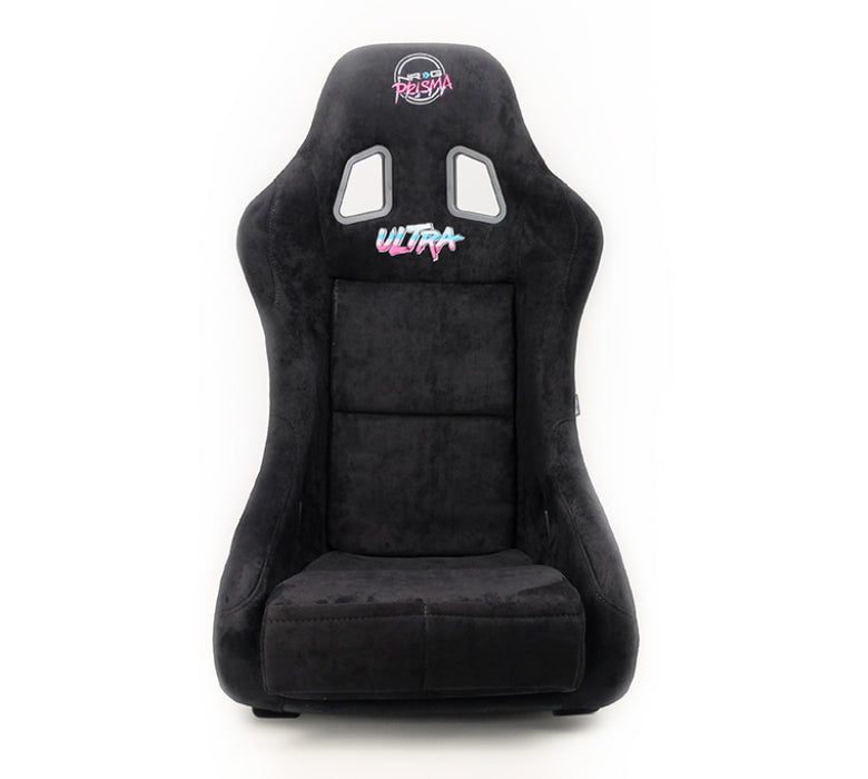 NRG FRP-303BK-ULTRA FRP Bucket Seat ULTRA Edition - Medium (Black Alcantara/Gold Glitter Back)