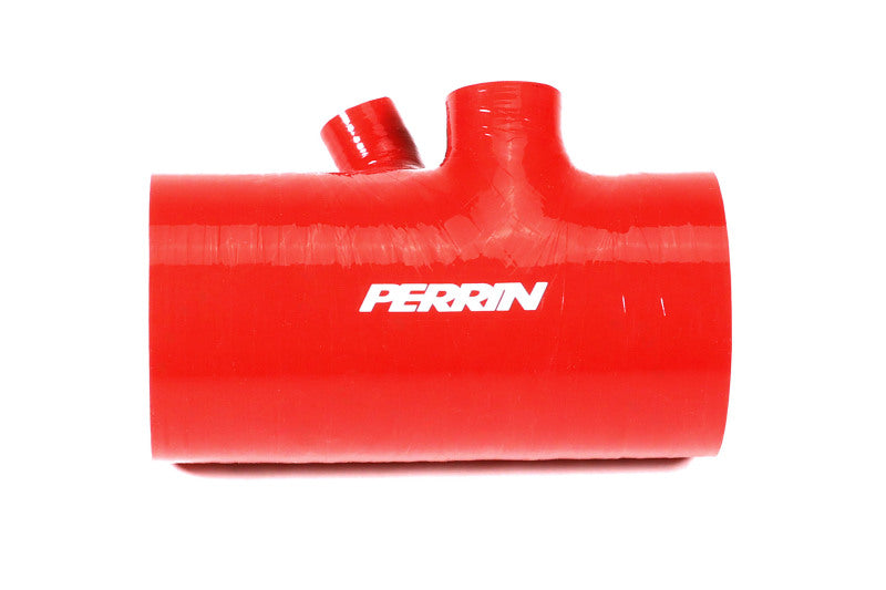 Perrin Performance PSP-INT-426RD PERRIN 22-24 Subaru WRX / 20-25 LGT & OBXT Turbo Inlet Hose w/Turbo Adapter Flange (Short) - Red