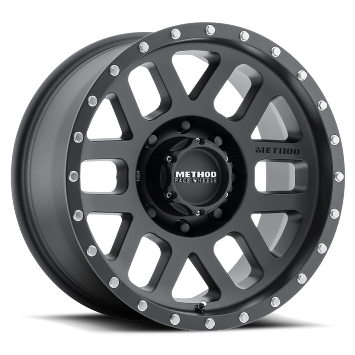 Method Wheels MR30689080512N Method MR306 Mesh 18x9 -12mm Offset 8x6.5 130.81mm CB Matte Black Wheel