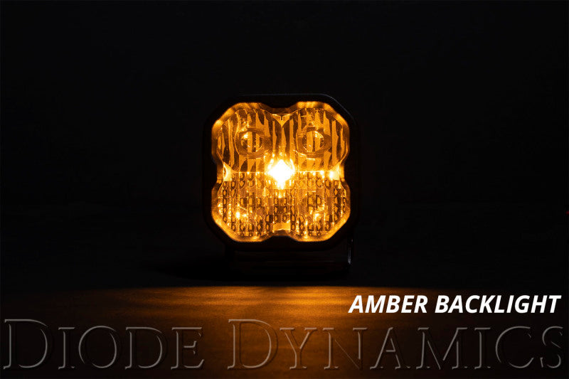 Diode Dynamics DD6125P SS3 LED Pod Sport - Yellow Flood Standard (Pair)