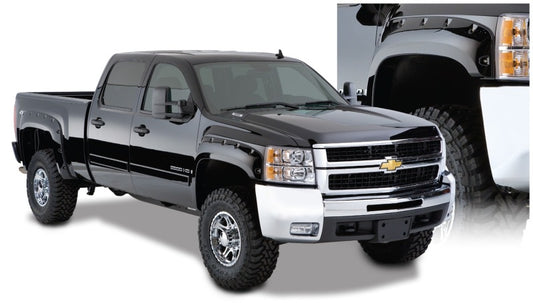 Bushwacker 40942-02 07-13 Chevy Silverado 1500 Fleetside Pocket Style Flares 4pc 69.3in Bed - Black