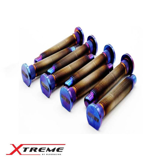 BLOX Racing BXAC-00176-B Titanium Extended Wheel Studs M12X1.5mm 8Pcs Honda Fitment - Burnt