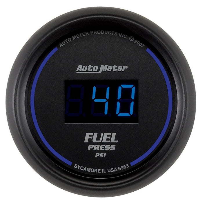 AutoMeter 6963 Autometer 52.4mm 1-100 PSI Black Digital Fuel Pressure Gauge