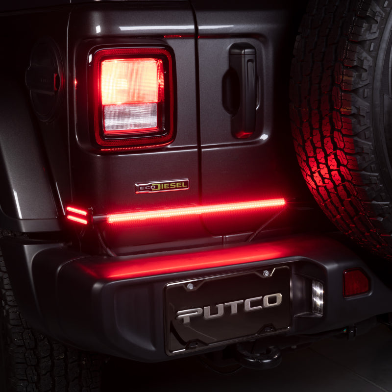 Putco 92010-18 2019+ RAM 1500/Jeep Wrangler JK/JL 18in Red Split Blade LED Tailgate Light Bar (Pair)