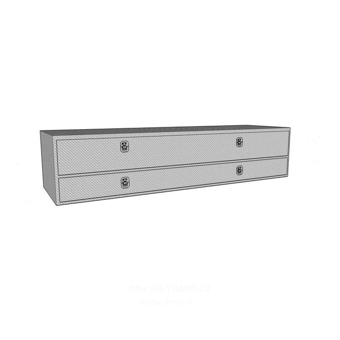 Westin 80-TB400-72 /Brute High Cap 72in Stake Bed Contractor TopSider w/ Doors - Aluminum