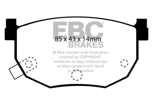 EBC DP3528C 99-01 Hyundai Elantra 2.0 Redstuff Rear Brake Pads