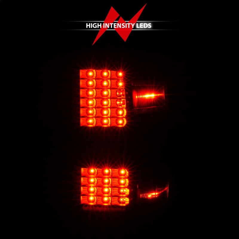 ANZO 311423 15-19 Chevy Silverado 2500HD/3500HD (Factory Halogen Only) LED Tail Lights Black w/Clear Lens