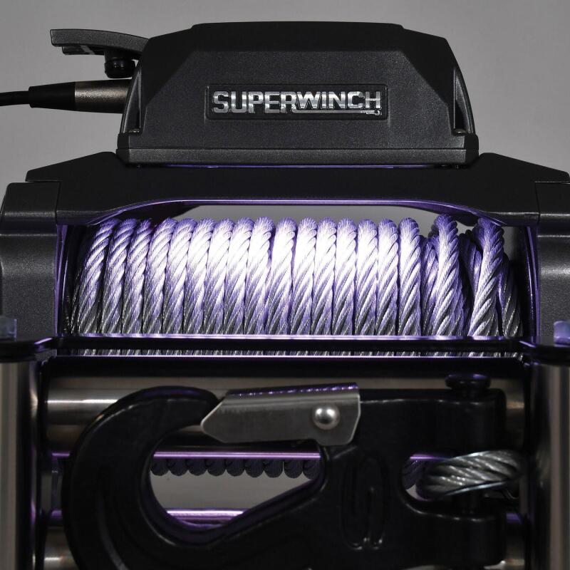 Superwinch 1712200 12000 LBS 12V DC 3/8in x 85ft Wire Rope SX 12000 Winch - Graphite