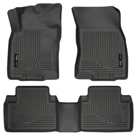 Husky Liners 98671 WeatherBeater 14 Nissan Rogue Front & Second Row Black Floor Liners