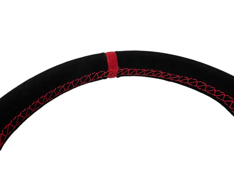 PRP Seats G253 PRP Comp-R D-Shape Suede Steering Wheel - Red