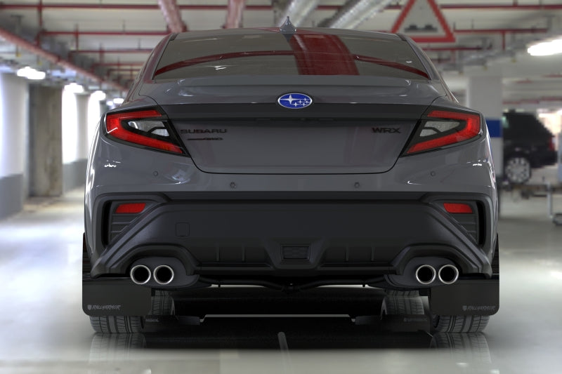 Rally Armor MF92-UR-BLK/MBK-X 22-25 Subaru WRX Black UR Mud Flap Altered Font Met. Blk Logo