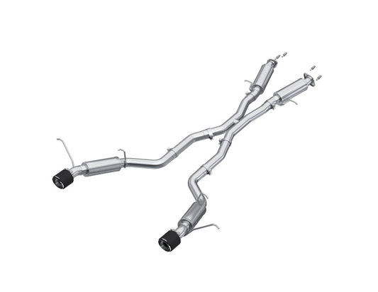 MBRP S55253CF 2012+ Jeep Grand Cherokee SRT 6.4L 3in Dual Rear Exit T304SS Catback Exhaust - CF Tips