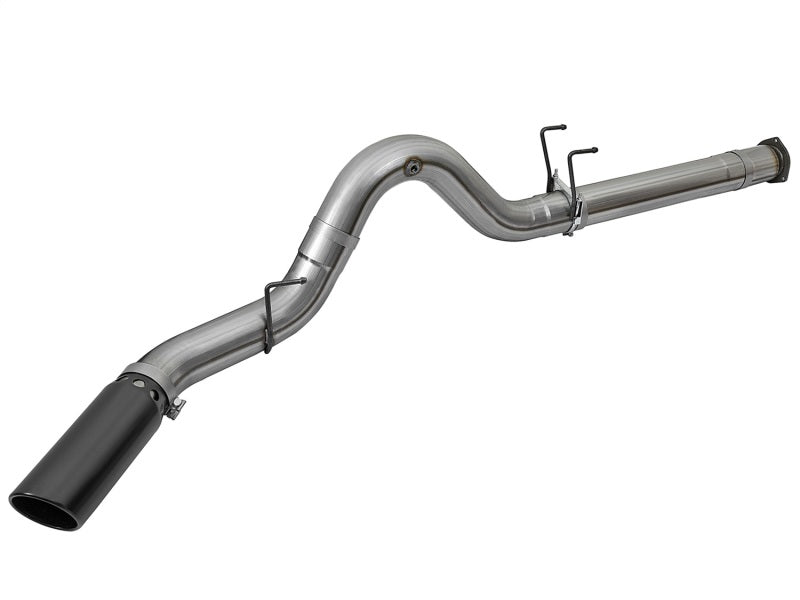 aFe 49-43090-B Large Bore-HD 5in DPF Back 409 SS Exhaust System w/Black Tip 2017 Ford Diesel Trucks V8 6.7L(td)