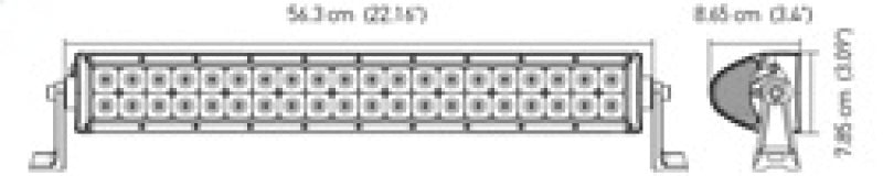 Hella 357208101 Value Fit Sport 22in - 120W LED Light Bar - Dual Row Combo Beam