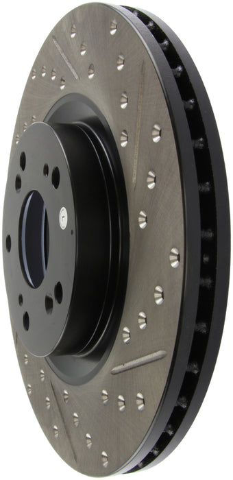 Stoptech 127.40057L StopTech 02-06 Acura RSX Type S / 06-09 Honda Civic Si Slotted & Drilled Left Front Rotor